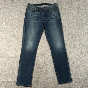 Lucky Brand Women's Skinny Jeans Size 6 / 28‎ Denim Blue Dark Washed Mid Rise